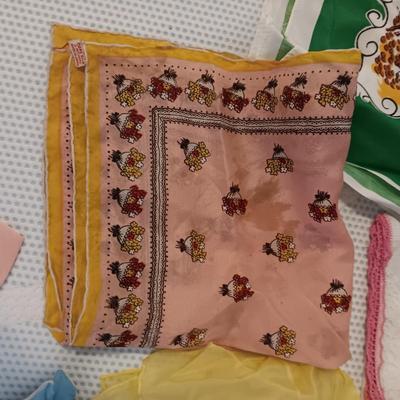 VERY OLD WESTERN THEME SCARF, HANKIES, DRESS GLOVES AND MORE
