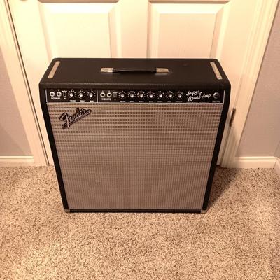 FENDER SUPER REVERB-AMP AB763 WITH COVER **PLZ READ DESCRIPTION"