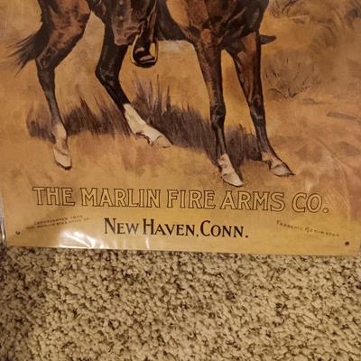 2 TIN SIGNS REMINGTON AND MARLIN