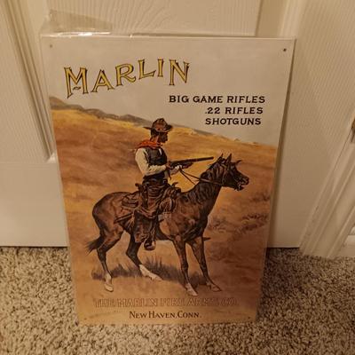2 TIN SIGNS REMINGTON AND MARLIN