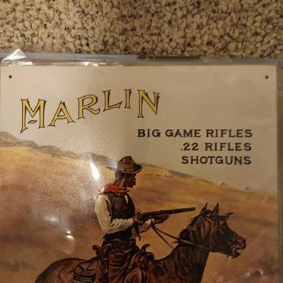 2 TIN SIGNS REMINGTON AND MARLIN