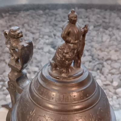 2GERMAN BEER STEINS WITH PEWTER TOPS