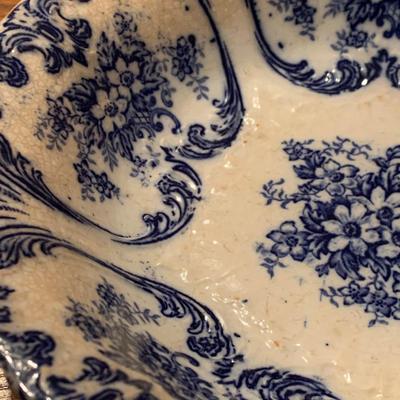 Early Flow Blue Porcelain Lot