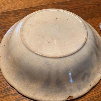 Early Flow Blue Porcelain Lot