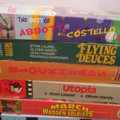 3 Stooges Mutt & Jeff Laurel & Hardy & Abbot & Costello VHS Tapes
