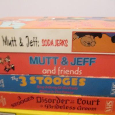 3 Stooges Mutt & Jeff Laurel & Hardy & Abbot & Costello VHS Tapes