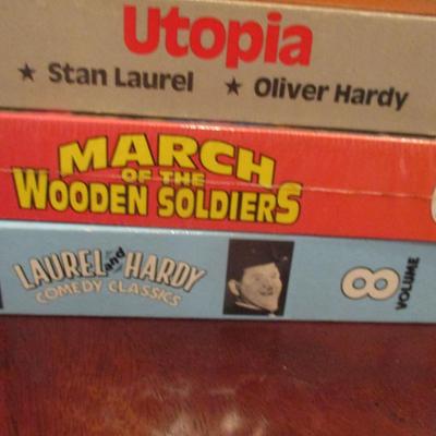 3 Stooges Mutt & Jeff Laurel & Hardy & Abbot & Costello VHS Tapes