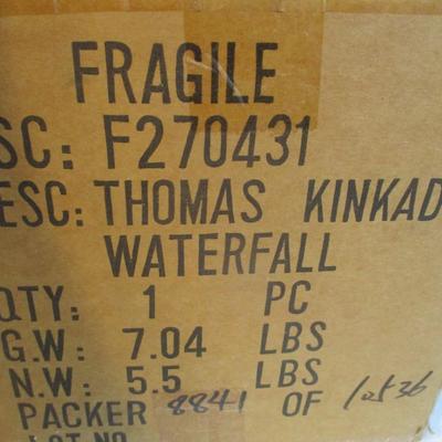 Thomas Kinkade Waterfall Sculpture In The Box With COA