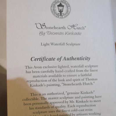 Thomas Kinkade Waterfall Sculpture In The Box With COA