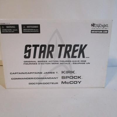 Art Asylum Star Trek Original Series Action Figures Wave One Kirk Spock McCoy