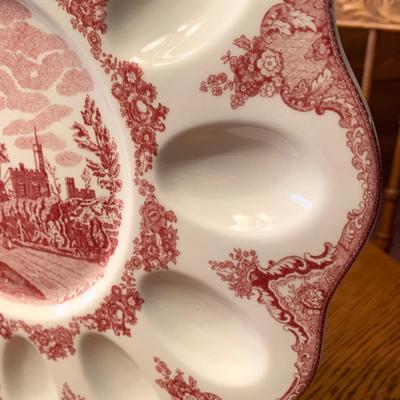 11” Johnson Brothers Ruthin Castle Deviled Eggs Plate