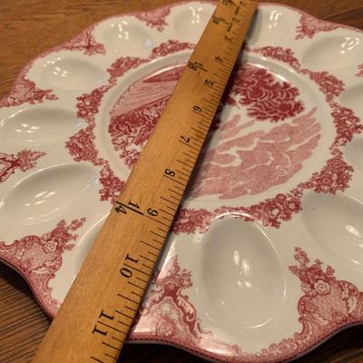 11” Johnson Brothers Ruthin Castle Deviled Eggs Plate