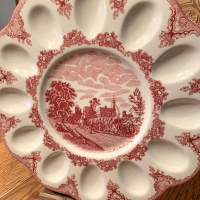 11” Johnson Brothers Ruthin Castle Deviled Eggs Plate
