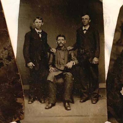 Antique Tin Type Photos Lot