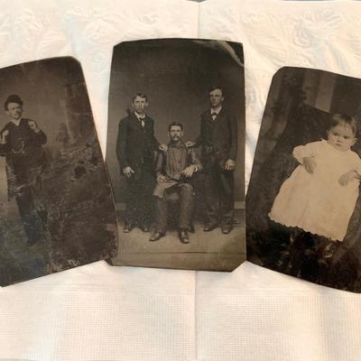 Antique Tin Type Photos Lot