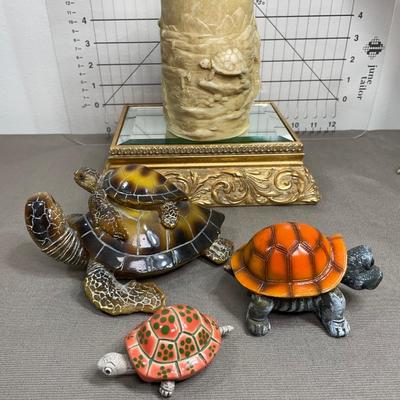 Lot of 4 Turtles including large Candle