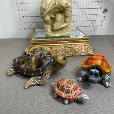 Lot of 4 Turtles including large Candle