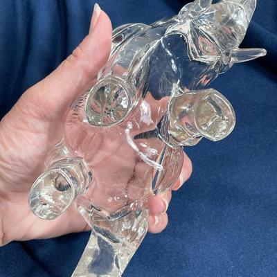 Large Glass Elephant Dish or Planter