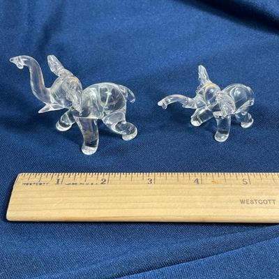 4 Miniature Glass Elephants