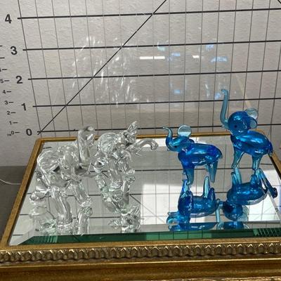 4 Miniature Glass Elephants