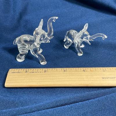 4 Miniature Glass Elephants