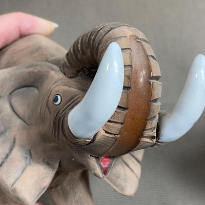 Brown Pottery Elephant