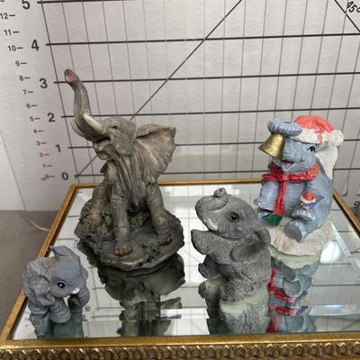 Lot of 6 Resin Elephants