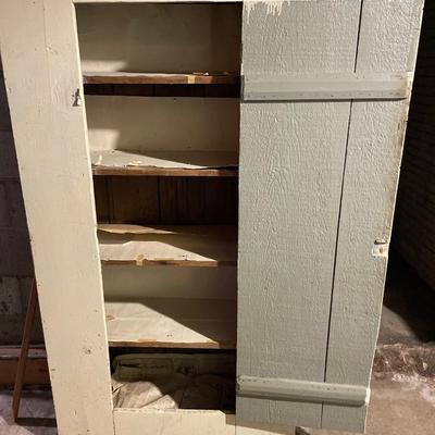 Tall painted vintage cabinet