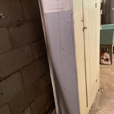 Tall painted vintage cabinet