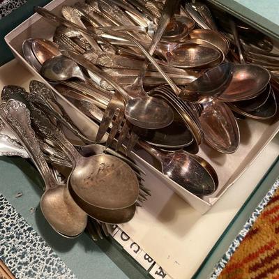 3 sets vintage silverware