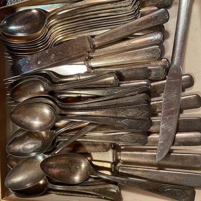 3 sets vintage silverware