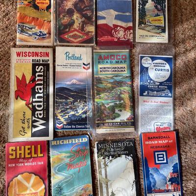 Vintage road maps