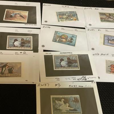 10 Duck stamps some with signatures