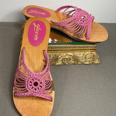 Glacee Pink Slide with Wood bottom NEW! 8