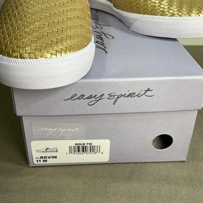 Easy Spirit Gold Metallic Sneakers NEW! 11W