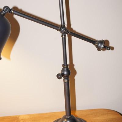 Nice Antique finish "bell" style lamp on adjustable post