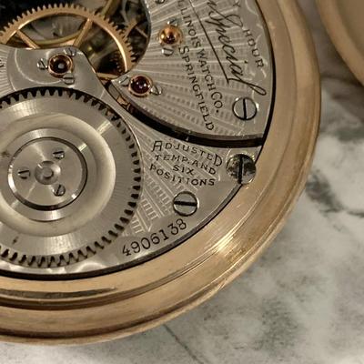 Illinois Pocketwatch 60 Hour Bunn Special Winds Clean / Keeps Good Time