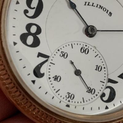 Illinois Pocketwatch 60 Hour Bunn Special Winds Clean / Keeps Good Time