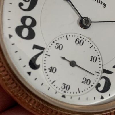 Illinois Pocketwatch 60 Hour Bunn Special Winds Clean / Keeps Good Time