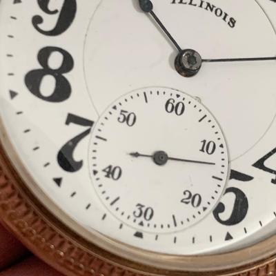Illinois Pocketwatch 60 Hour Bunn Special Winds Clean / Keeps Good Time