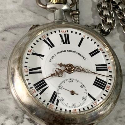 Vintage Post & Spoor Silver Pocketwatch Hallmarked