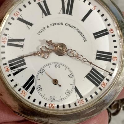 Vintage Post & Spoor Silver Pocketwatch Hallmarked