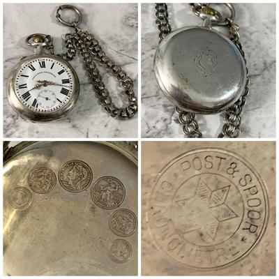 Vintage Post & Spoor Silver Pocketwatch Hallmarked
