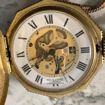 Majestime Railroadmans Pocketwatch & Fob
