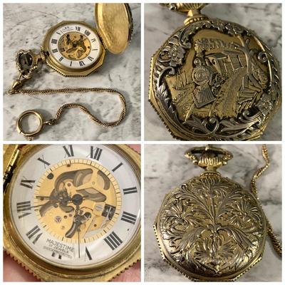 Majestime Railroadmans Pocketwatch & Fob