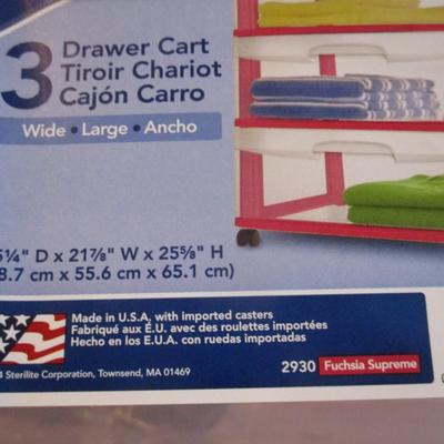 Pair Of Sterilize 3 Drawer Carts 15 1/4" " x 21 7/8" x 25 5/8" Choice G