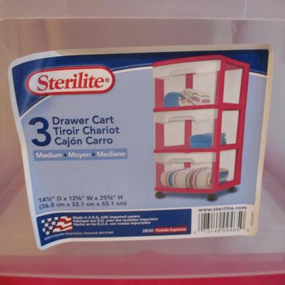 Sterilize 3 Drawer Cart 14 1/2" x 12 1/8" x 25 5/8" Choice E