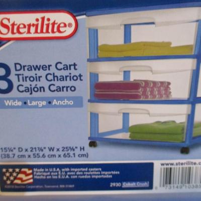 Sterilize 3 Drawer Carts 15 1/4" x 21 7/8" x 25 5/8" Choice D