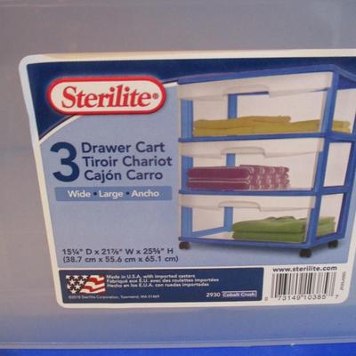 Pair Of Sterilize 3 Drawer Carts 15 1/4" x 21 7/8" x 25 5/8" Choice C