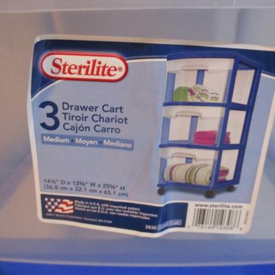 Sterilize 3 Drawer Cart 14 1/2" x 12 1/8" x 25 5/8" Choice B